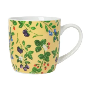 Tasse en porcelaine jaune motif baies Berry Bramble 355 ml - Danica