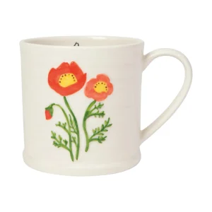 Tasse en grès avec coquelicot en relief 473 ml - Danica