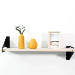 Étagère murale en bois avec supports