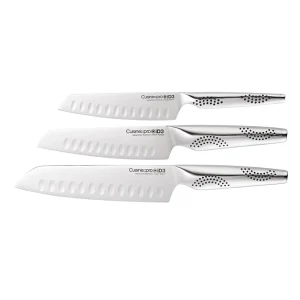 Ensemble de 3 couteaux Santoku acier inoxydable iD3® – Cuisine::pro®