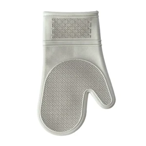 Mitaine de four en silicone beige 30 cm