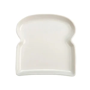 Assiette en forme de toast en porcelaine 17 cm