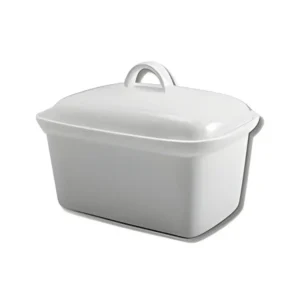 Beurrier avec couvercle blanc 16,5 cm - BIA