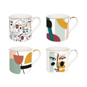 Ensemble de 4 tasses en porcelaine Modernism 300 ml