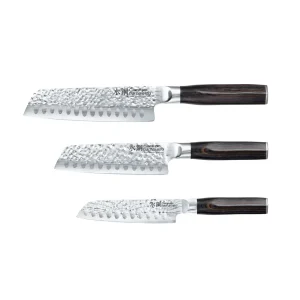 Ensemble de 3 couteaux Santoku Damashiro EMPEROR® - Cuisine::pro®
