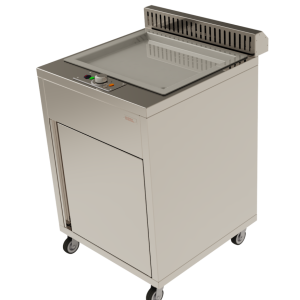 Plancha encastrable électrique avec aspiration sur desserte