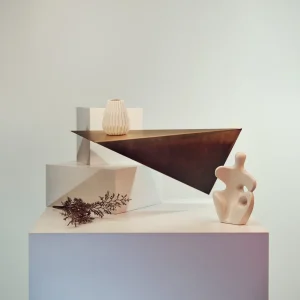 Étagère murale suspendue en laiton