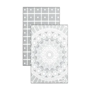 Ensemble de 2 linges à vaisselle Les Raffinées grises - Solem