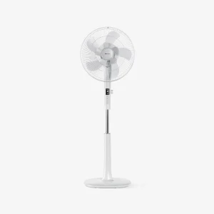 16" Pedestal Fan - Low Energy DC Motor, 3 Operating Modes & Remote Control - White