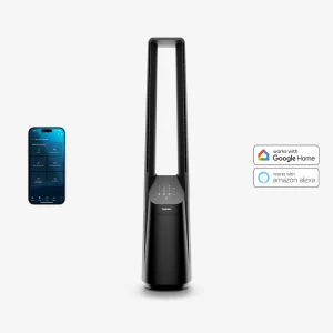 40" Bladeless Tower Fan with Smart App Control - Black