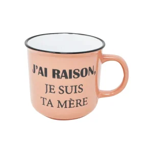 Tasse rose "J'ai raison, je suis ta mère" 400 ml
