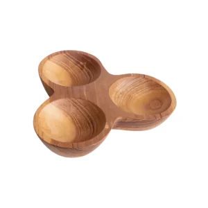 Bol en bois de teck à 3 compartiments - Crusoë