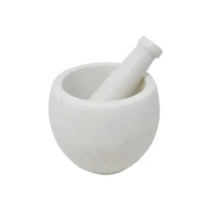 Mortier et pilon en marbre blanc 11,5 cm