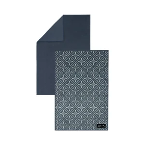 Ensemble de 2 serviettes à main Carreaux Chic - Solem