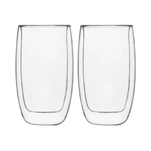 Ensemble de 2 verres à latte macchiato double paroi 380 ml