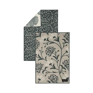 Ensemble de 2 linges à vaisselle Fleurs de velours - Solem