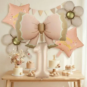 Ballon Anniversaire / Boucle / Fleurs / Étoile / Chiffre 40pces