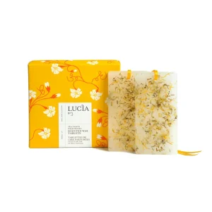 Ensemble de 2 tablettes de cire parfumée feuille de thé et miel sauvage – Lucia