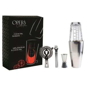 Ensemble d'outils à cocktails avec shaker Boston 5 pièces – Natural Living