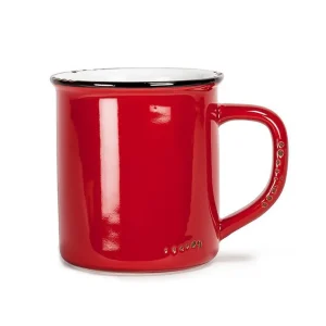 Tasse en grès effet émail rouge 414 ml