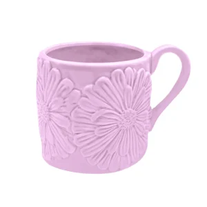 Tasse en céramique florale rose 350 ml