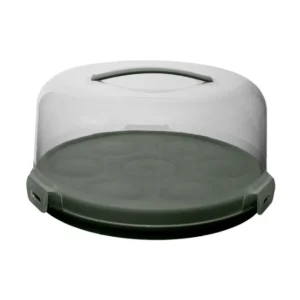 Boîte de transport pour gâteau et cupcakes vert forêt 28 cm