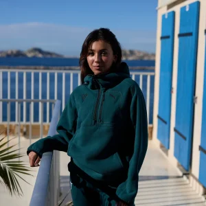 Veste Polaire 1/4 vert PUMA X CNM - Unisexe