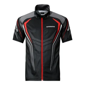 SHIMANO Full Zip Print Shirt Black