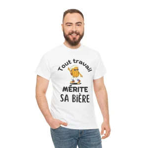 T-Shirt Tout Travail Mérite Sa Bière